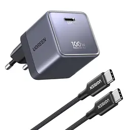 Мережевий зарядний пристрій GaN UGREEN Nexode Air X880 з виходом USB-C до 100 Вт (75240B)