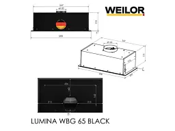 Витяжка WEILOR LUMINA WBG 65 BLACK - мініатюра 6