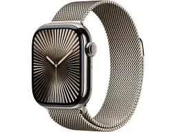 Смарт-годинник Apple Watch Series 10 GPS + Cellular 42mm Natural Titanium Case w. Natural Milanese Loop (MWXF3)