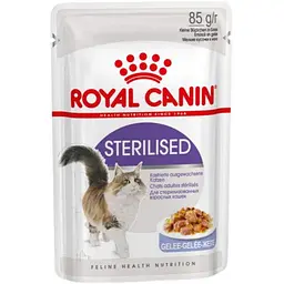 Вологий корм для стерилізованих кішок Royal Canin Sterilised шматочки в желе 85 г