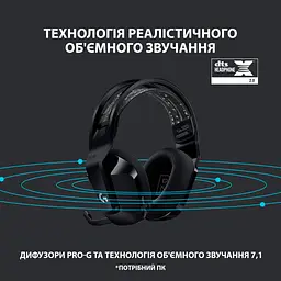 Навушники Logitech G733 Lightspeed Wireless RGB Gaming Headset Black (981-000864) - мініатюра 10
