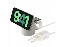 Бездротовий зарядний пристрій Belkin 2in1 MagSafe Charge Station White (WIZ020VFH37) - мініатюра 4