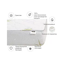 Наматрацник MirSon №1049 Alberto Тенцель (Modal) Aloe Vera 160х200 см (2200001508620) - мініатюра 2