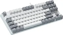 Клавіатура дротова GamePro Genesis Metallic Outemu Red Swithes USB White (MK110W) - мініатюра 3
