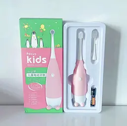 Дитяча електрична зубна щітка Пінгвінчик Focus Kids. Рожева - мініатюра 7