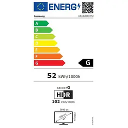 Телевізор Samsung UE43U8072F  108 см 4K Ultra HD - мініатюра 5