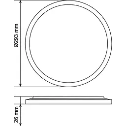Світильник LED Videx з декоративною підсвіткою DL5R 22W 3000K-4000K-5000K Black (VL-DL5R-22CB) - мініатюра 9