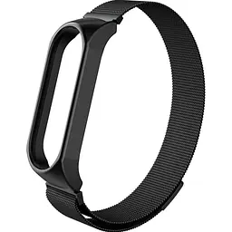 Ремінець для фітнес-браслету Xiaomi Mi Band 7 Metal Milanese Magnetic Band Black [83568] - мініатюра 1
