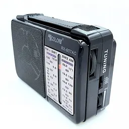 Радіоприймач всехвильовий FM 64-108 МГц, AM, SW від мережі 220V та батарейок 2*R20 радіо Golon RX-607AC - мініатюра 2