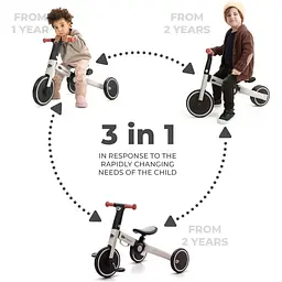 Триколісний велосипед 3 в 1 Kinderkraft 4Trike Silver Grey сірий KR4TRI22GRY0000 (00-00305179) - мініатюра 18