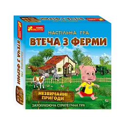Дитяча настільна гра "Втеча з ферми" на укр. мовою Ranok Creative 23,5х23,5х5,2 см det0005985