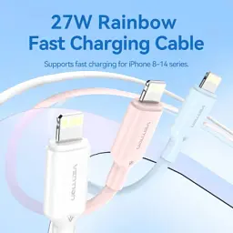 Дата кабель USB-C to Lightning 1.0m PD27W PVC blue Vention (LAKSF) - мініатюра 2