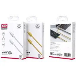 Кабель XO NB-Q217B USB C - USB C 60 W золотистий - мініатюра 5
