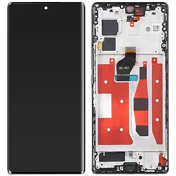 Дисплей Honor 70 чорний, OLED, оригінал PRC, з рамкою, Midnight Black