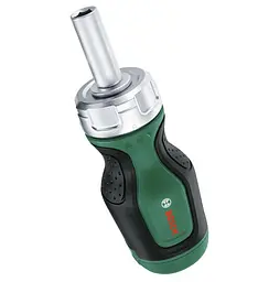 Викрутка з тріскачкою, 6 насадок PZ,PH,SL,TX,HEX, руків'я TPR, 111мм, сталь Bosch hoz0014177
