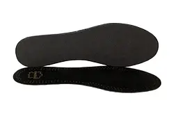 Устілки Coccine Leather On Latex шкіряні чорні - тонкі, амортизуючі, з вугільним шаром. Розмір 43
