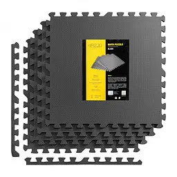 Мат-пазл (ласточкин хвіст) 4FIZJO Mat Puzzle EVA 120 x 120 x 1 cм Black 4FJ0060 (P-5907222931011)