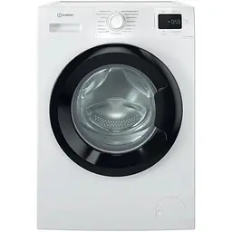 Пральна машина Indesit фронтальна, 6кг, 1200, A+++, 44.6см, дисплей, пара, інвертор, люк чорний, білий
