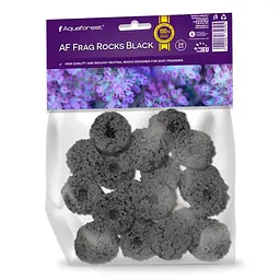 Плашки для посадки коралів Aquaforest Frag Rocks Black 24 шт. - пористі, чорні, для морського акваріума
