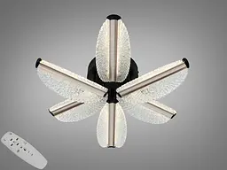 Сучасна LED люстра Diasha 2407/6S CG з акриловими пелюстками та пультом