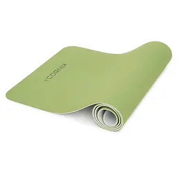 Килимок спортивний Cornix TPE 183 x 61 x 0.6 см для йоги та фітнесу XR-0008 Green/Grey - мініатюра 2