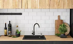 Гранітна кухонна мийка Rea West XL black ZLE-00116, Чорний матовий - мініатюра 5