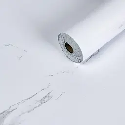Вінілова плитка що самоклеїться Sticker Wall в рулоні 600х3000х2мм Білий повітряний мармур Глянець SW-00001287