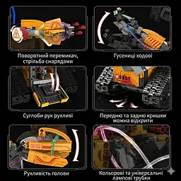 Конструктор робот програмований STEM-робот WALL-E 5 в 1 Robots  PRO з пультом і додатком робот-трансформер Валлі для дітей на радіокеруванні, 673 деталі - мініатюра 7
