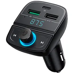 FM-модулятор UGREEN CD229 bluetooth Car Charger (5.0+PD+QC3.0+USB Flash Drive+TF) (чорний) (80910)