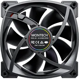 Кулер до корпусу MONTECH RX140 PWM BLACK - мініатюра 4