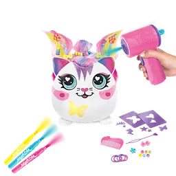 Набір DIY AIRBRUSH PLUSH - Hair'iffic "Зроби зачіску - Серденько" з іграшковим аерографом CanalToys Art.AIR040/2 - мініатюра 7