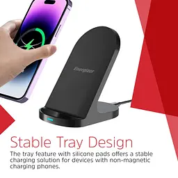 Зарядний пристрій Energizer Wireless WCP108 QI 15W чорний (WCP108) - мініатюра 4