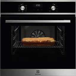 Духова шафа Electrolux електрична 65 л, A, дисплей, конвекція, телескопічні напрямні, чорний
