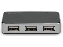 Мультипортовий адаптер Digitus Hub 4-port USB 2.0 HighSpeed, Black (DA-70220) - мініатюра 2
