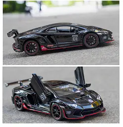 Колекційна металева модель автомобіля TK Group Lamborghini Aventador LP700-4 у широкому обвісі з інерцією, світлом та звуком 1:32 - мініатюра 7