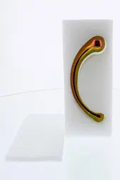 Двосторонній фалоімітатор Glamour Glass Curved Wand 17 см мульті - мініатюра 5