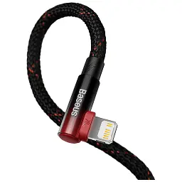 Дата кабель USB-C to Lightning 1.0m 20W 90° corner black/red Baseus (CAVP000220) - мініатюра 4