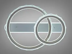 LED-люстра Diasha MX3528/600+400CG шампань 90 Вт з пультом, 2 кільця - мініатюра 2