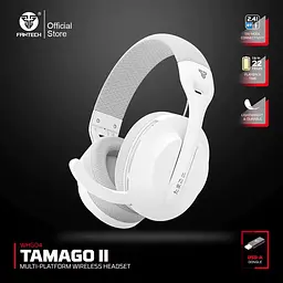 Ігрові бездротові навушники FANTECH TAMAGO II WHG04 / Три режими підключення / White - мініатюра 2