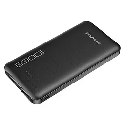 Портативний зарядний пристрій для телефона Power Bank Awei P5K 10000 mAh Павербанк USB чорний - мініатюра 5