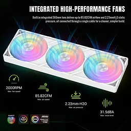 СВО GameMax Glacier 360 LCD White (GLACIER 360 LCD WH) - мініатюра 9