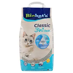 наповнювач туалету для котів Biokat's Classic Fresh 3in1 Cotton Blossom 10 кг бентонітовий