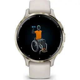 Смарт-годинник Garmin Venu 3S Soft Gold Stainless Steel Bezel with Ivory Case and Silicone Band (010-02785-04/54) [111833] - мініатюра 6