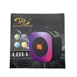 Колонка Bluetooth L011 портативна акустика з насиченим звуком FM-радіо та підтримкою USB microSD і AUX з RGB 5 Вт Чорний - мініатюра 4