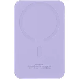 Портативний акумулятор Baseus Magnetic Mini Wireless 20W 5000mAh nebula purple (P10022107513-00) - мініатюра 2