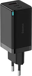 Мережевий зарядний пристрій Baseus GaN5 Pro 2C+U 65W EU with Type-C to Type-C 1m black (CCGP120201) - мініатюра 2