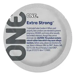 Презерватив ONE Extra Strong, 1 шт, розширена форма, зі змазкою, підходить для анального сексу