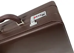 Кейс дипломат із еко шкіри Portfolio Коричневий 44х33х13 см - мініатюра 9