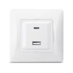 Розетка USB-A + USB-C PD20W біла VIDEX BINERA VIDEX (28199-000) - мініатюра 2