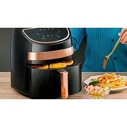 Аерофритюрниця Xiaomi Deerma Air Fryer KZ100 [DEM-KZ100] чорно-рожева [83657] - мініатюра 9